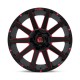 Jante aluminium 4x4 FUEL D643 Contra Gloss Black RED Tinted Clear • 20"x9" • 6x139.7 / 6x135 • CB106.1 • ET2 