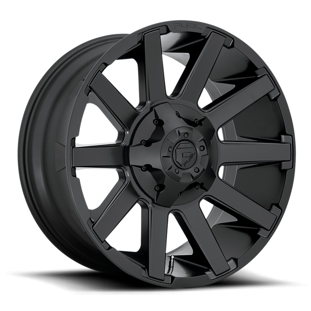 Jante aluminium 4x4 FUEL D437 Contra Satin Black • 20"x9" • 6x139.7 / 6x135 • CB106.1 • ET2