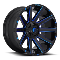 Jante aluminium 4x4 FUEL D644 Contra Gloss Black/Blue Tinted Clear • 20"x9" • 6x139.7 / 6x135 • CB106.1 • ET2