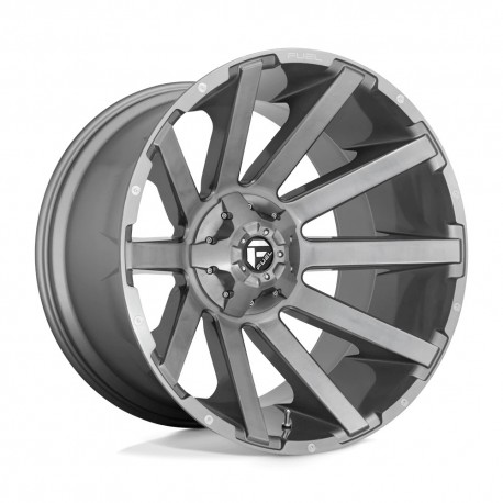 Jante aluminium 4x4 FUEL D714 Contra Platinum Brushed GUN Metal Tinted Clear • 20"x9" • 6x139.7 / 6x135 • CB106.1 • ET19 