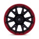 Jante aluminium 4x4 FUEL FC402 Catalyst Matte Black W/ Candy RED LIP • 22"x10" • 6x139.7 • CB106,1 • ET-18 