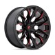 Jante aluminium 4x4 FUEL D823 Flame Gloss Black Milled W/ Candy RED • 22"x10" • 6x139.7 • CB106.1 • ET-18 