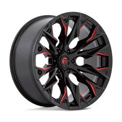 Jante aluminium 4x4 FUEL D823 Flame Gloss Black Milled W/ Candy RED • 22"x10" • 6x139.7 • CB106.1 • ET-18