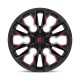 Jante aluminium 4x4 FUEL D823 Flame Gloss Black Milled W/ Candy RED • 22"x10" • 6x139.7 • CB106.1 • ET-18 