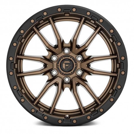 Jante aluminium 4x4 FUEL D681 Rebel 6 Matte Bronze Black Bead Ring • 22"x10" • 6x139.7 • CB106.1 • ET-13 