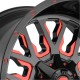 Jante aluminium 4x4 FUEL D612 Stroke Gloss Black/Red Tinted Clear • 22"x10" • 6x139.7 / 6x135 • CB106.1 • ET-19 