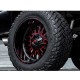 Jante aluminium 4x4 FUEL D612 Stroke Gloss Black/Red Tinted Clear • 22"x10" • 6x139.7 / 6x135 • CB106.1 • ET-19 