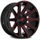 Jante aluminium 4x4 FUEL D643 Contra Gloss Black/Candy Red • 22"x10" • 6x139.7 / 6x135 • CB106.1 • ET-19 