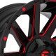 Jante aluminium 4x4 FUEL D643 Contra Gloss Black/Candy Red • 22"x10" • 6x139.7 / 6x135 • CB106.1 • ET-19 