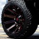 Jante aluminium 4x4 FUEL D643 Contra Gloss Black/Candy Red • 22"x10" • 6x139.7 / 6x135 • CB106.1 • ET-19 