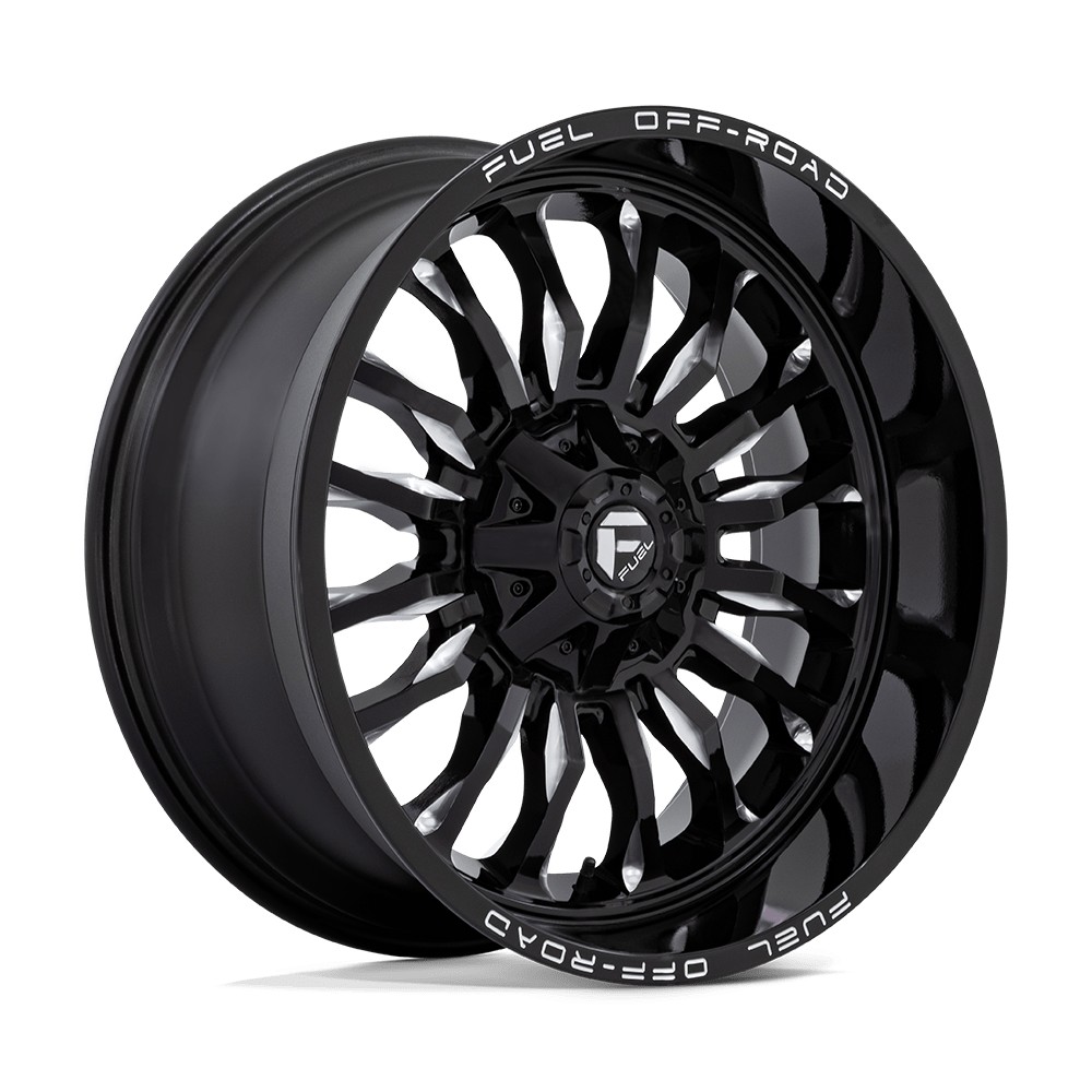 Jante aluminium 4x4 FUEL D795 ARC Gloss Black Milled • 22"x10" • 6x139.7 / 6x135 • CB106.1 • ET-18