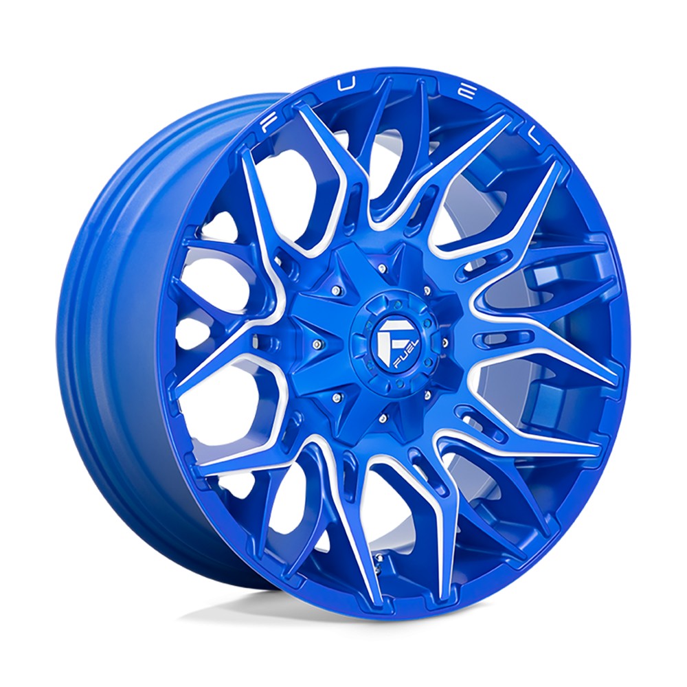 Jante aluminium 4x4 FUEL D770 Twitch Anodized Blue Milled • 22"x10" • 6x139.7 / 6x135 • CB106.1 • ET-18