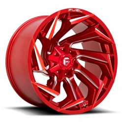 Jante aluminium 4x4 FUEL D754 Reaction Candy RED Milled • 22"x10" • 6x139.7 / 6x135 • CB106.1 • ET-18