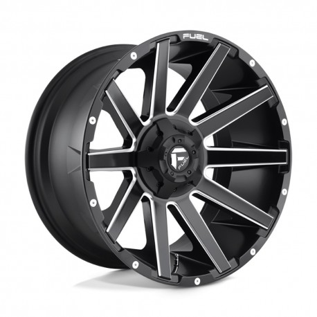 Jante aluminium 4x4 FUEL D616 Contra Matte Black Milled • 22"x10" • 8x165.1 • CB125.1 • ET-18 