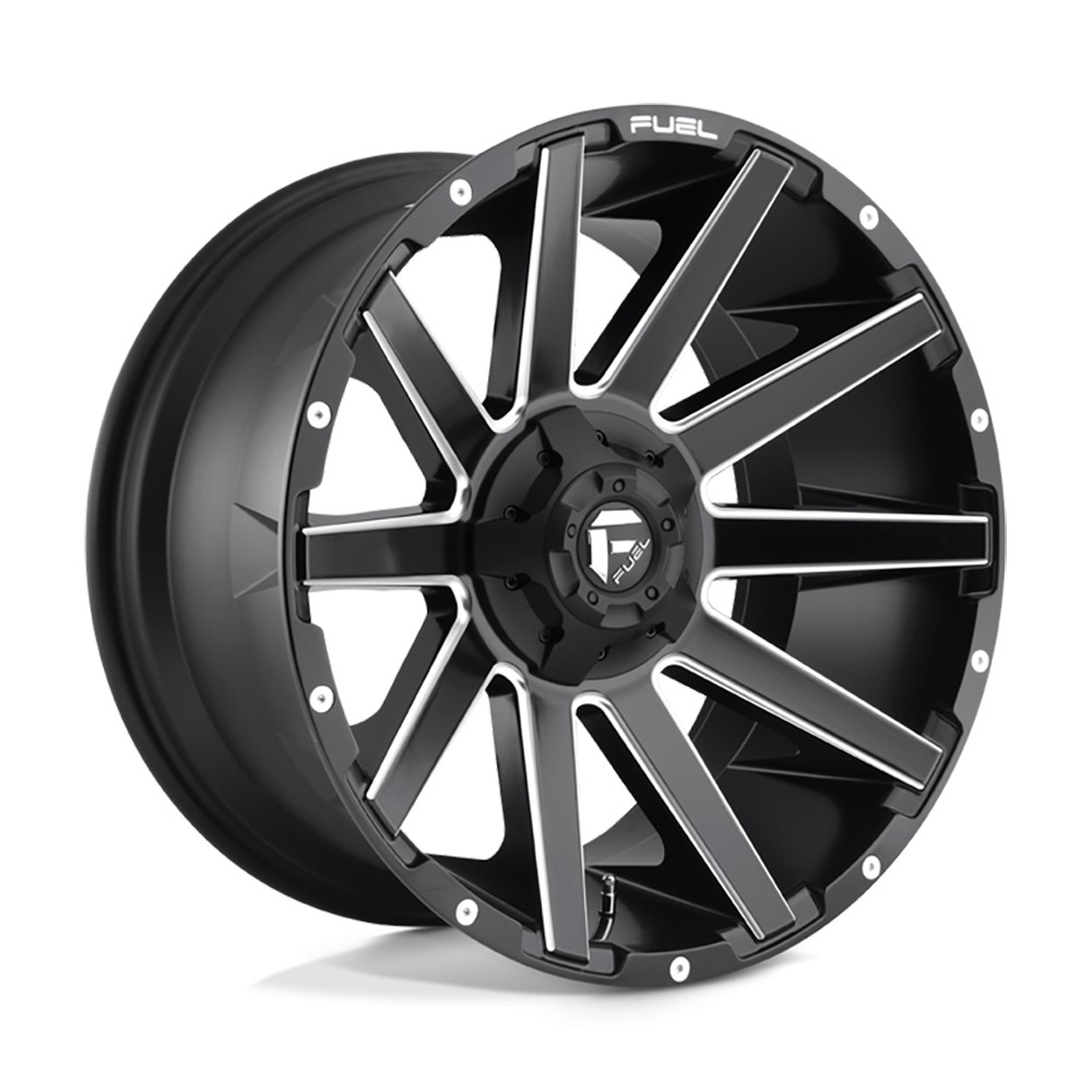 Jante aluminium 4x4 FUEL D616 Contra Matte Black Milled • 22"x10" • 8x165.1 • CB125.1 • ET-18