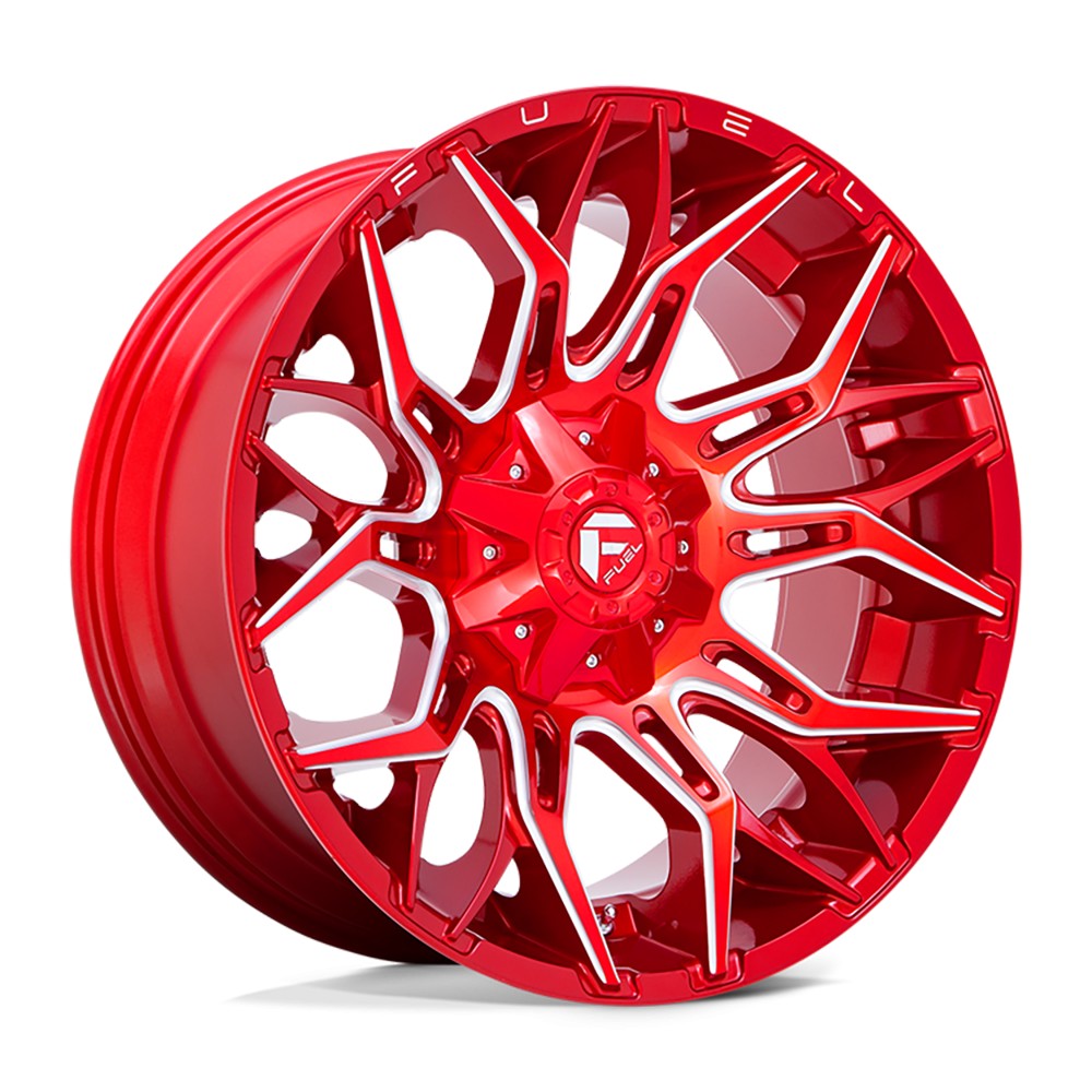 Jante aluminium 4x4 FUEL D771 Twitch Candy RED Milled • 22"x10" • 8x165.1 • CB125.1 • ET-18