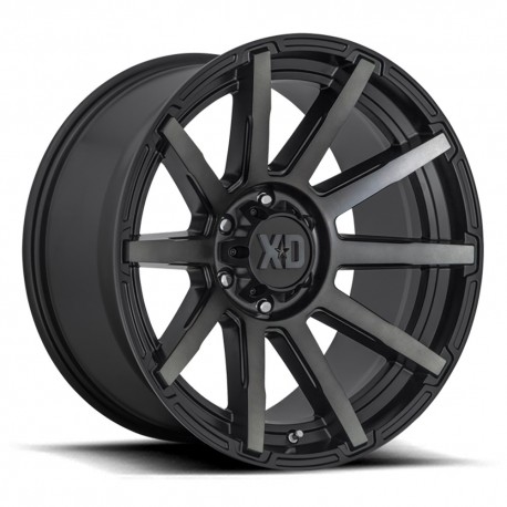 Jante aluminium 4x4 KMC XD847 Outbreak Satin Black W/ Gray Tint XD Series • 22"x10" • 8x180 • CB124.2 • ET-18 